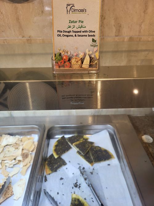 Look for the vegan symbol! at Dimassi's Mediterranean Buffet in Austin