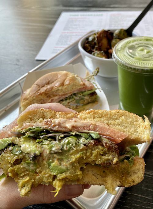 Tikka burger   at Pure Vegan Cafe in Durham