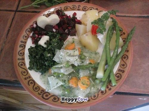 lunch at the guesthouse with fresh organic veggies from the garden at Andean Spirit Lodge in Cusco