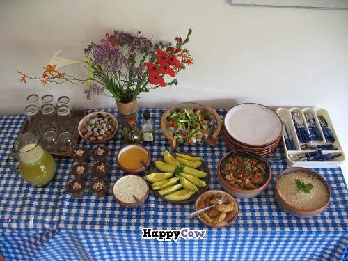 meal at the guesthouse at Andean Spirit Lodge in Cusco