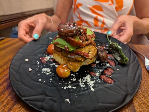 Seitan foccacia main at Papa Negra in Tenerife