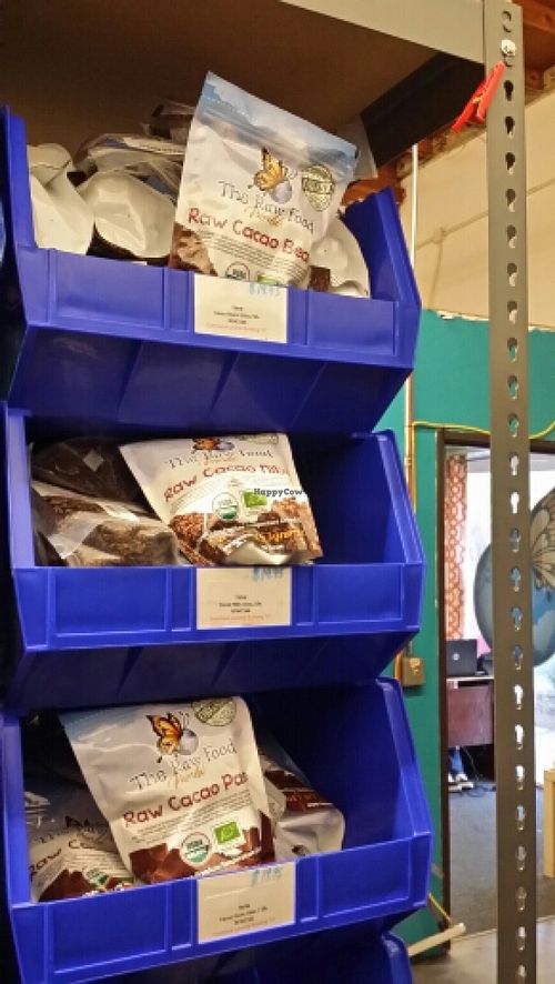 Warehouse merchandise at The Raw Food World in Camarillo