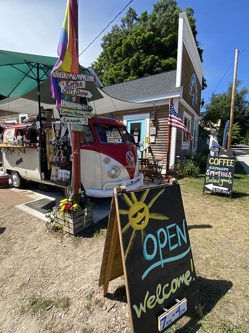 VW bus  at The Dream Bean Machine in Grand Marais