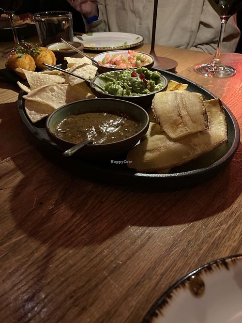 Chips and guacamole, salsas #Veganuary at Venetian Hotel - Chica  in Las Vegas
