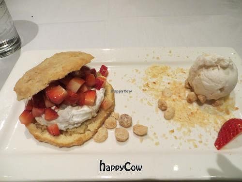 Strawberry shortcake with coconut cream at Roy's in Honolulu