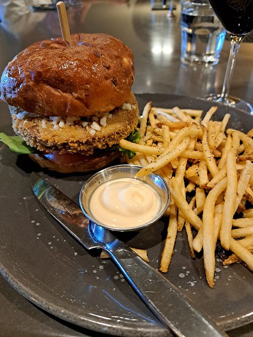 Dojo impossible katsu burger at Bar Dojo in Edmonds