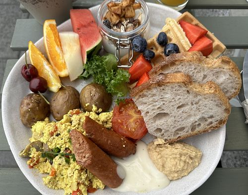 Brunch tofu scramble    at Plantan Kaffihús in Reykjavik