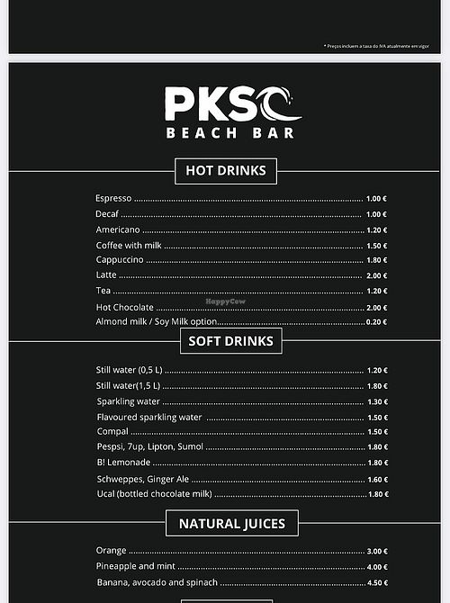 drinks  at PKSC | Peniche Kite & Surf Center in Peniche