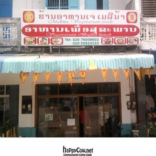 store front at Melina Vegetarian Foods in Vientiane