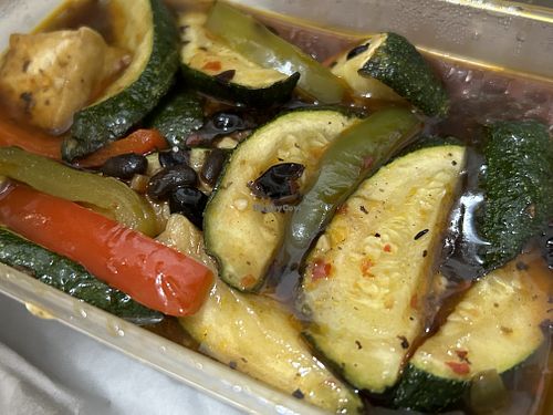 To Fu & Courgette in Black Chilli Bean Sauce  at Royal Garden in Berwick-upon-tweed