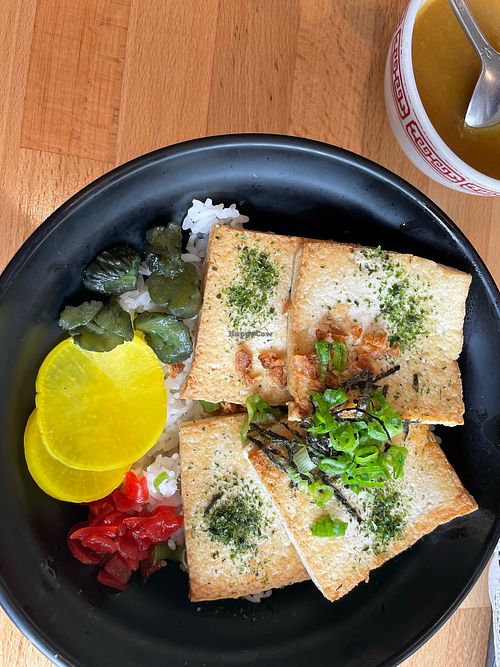Pan seared tofu w/Japanese curry  at Rice Alley in Gainesville