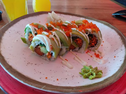vegan sushi roll at Joya in Ashkelon