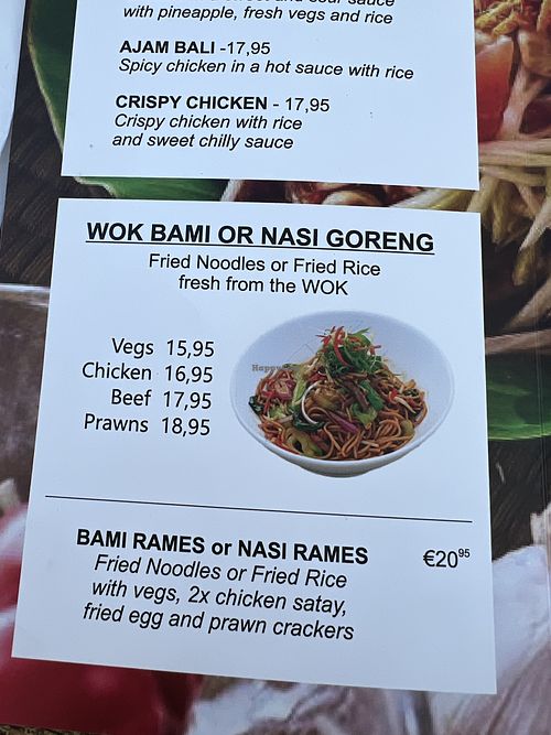 Menu   at INDIANA JOHNS CALA DOR in Mallorca