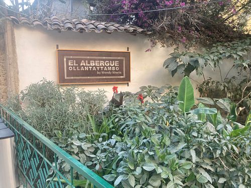 Front: to get to this restaurant, you have to pass through the entrance to the train, asking the train staff person to let you through the gate so that you could go to the restaura at El Albergue in Ollantaytambo