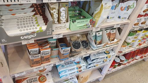 A few vegan chocolates at Nourished Earth in Moonee Beach