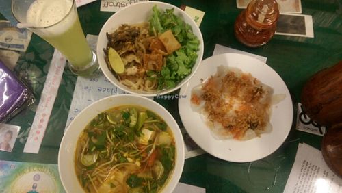 local noodles, white Rose, hot and sour soup at Minh Hien in Hoi An