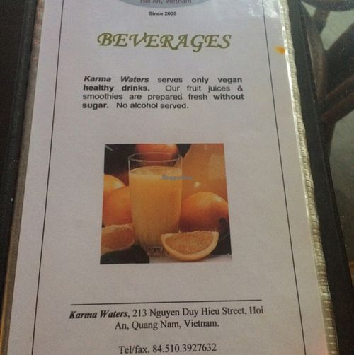 menu  at Minh Hien in Hoi An