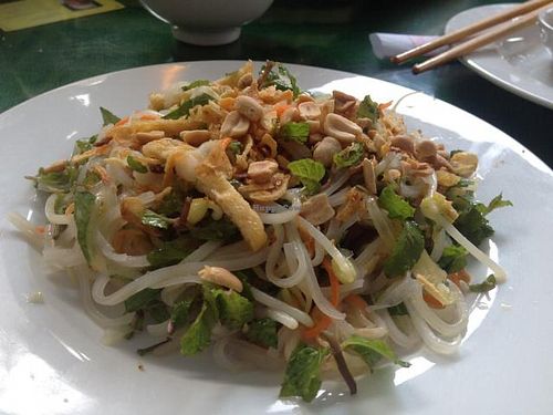 rice noodles with mint and tofu, part of set lunch for 2 at Minh Hien in Hoi An