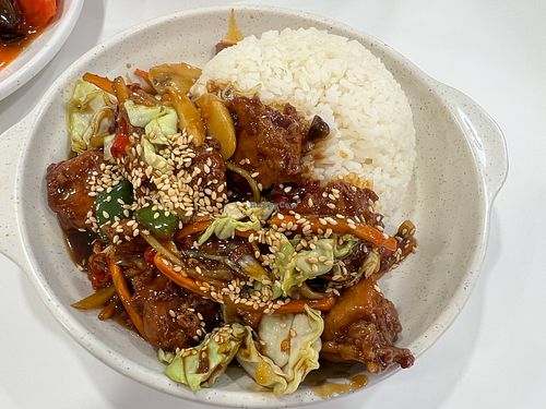 Gong poh chicken 8.5/10  at Jing Xin Vegetarian Food 净心素食 - Novena in Central Singapore