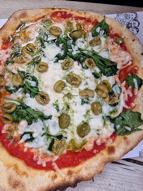 Med pizza at Watch House Cafe in Bridport