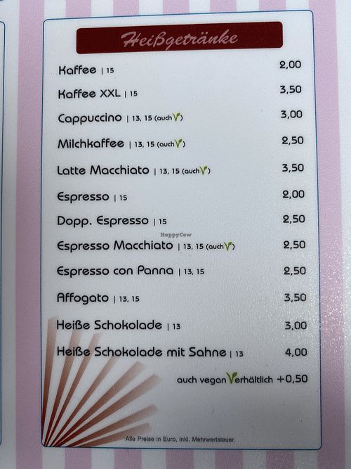 Die Vegane Getränkeauswahl   at Roll N Cone in Coesfeld