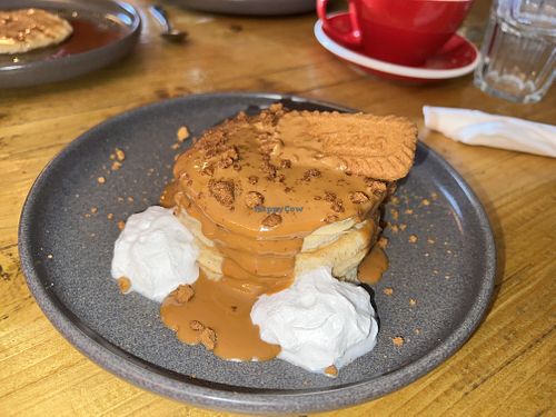 Lotus biscotti pancakes   at Seven Districts Coffee in Lincoln