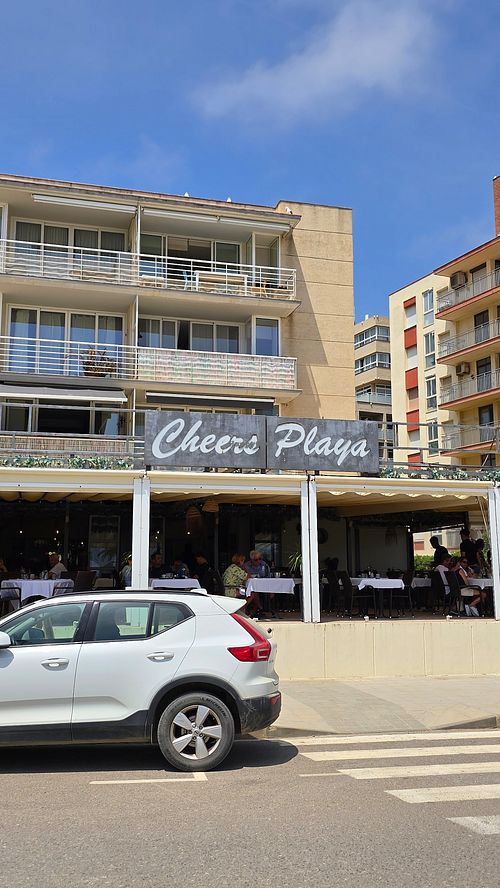 Terrace / front at Cheers Playa in Lestartit