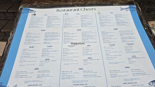 Otherwise a VERY traditional menu ... at Cheers Playa in Lestartit