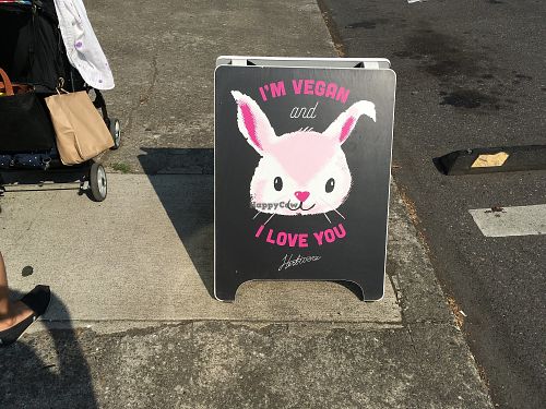 I'm vegan and I love you. at Food Fight Vegan Grocery - Stark in Portland