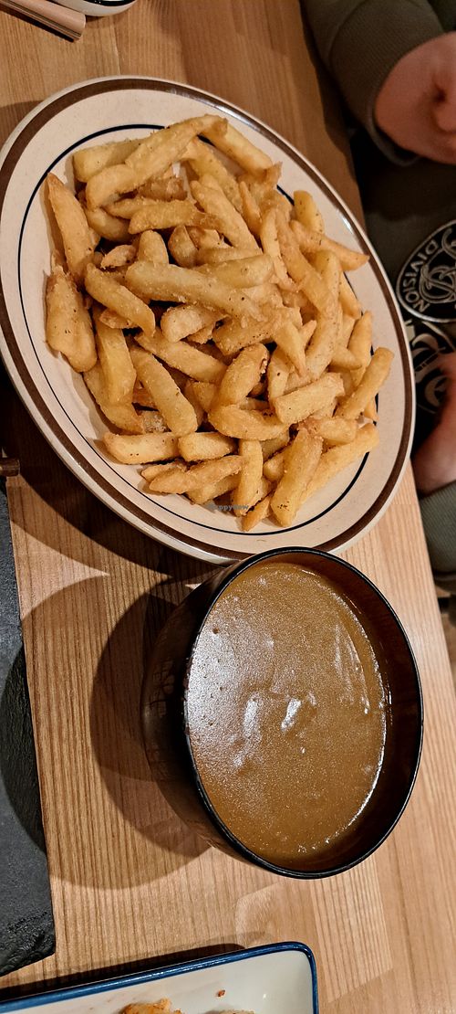 Chips with curry sauce at Okome - Shawlands in Glasgow