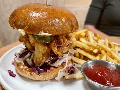 My friends burger   at Seabirds Kitchen in Los Angeles