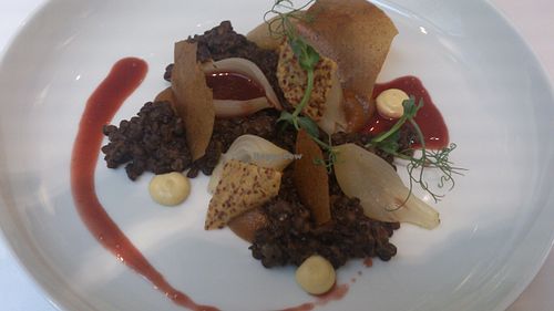 Vegan French Onion Dish at TIAN Restaurant in Vienna