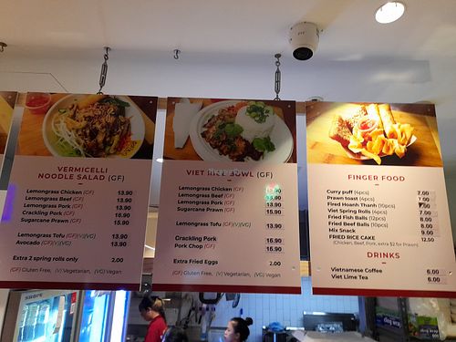 Menu at Bun Vietnamese in Upper Mount Gravatt