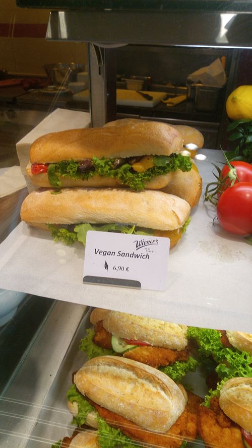 Vegan grilled vegetables sandwich at MUC - Wiener's - T2 in Munich