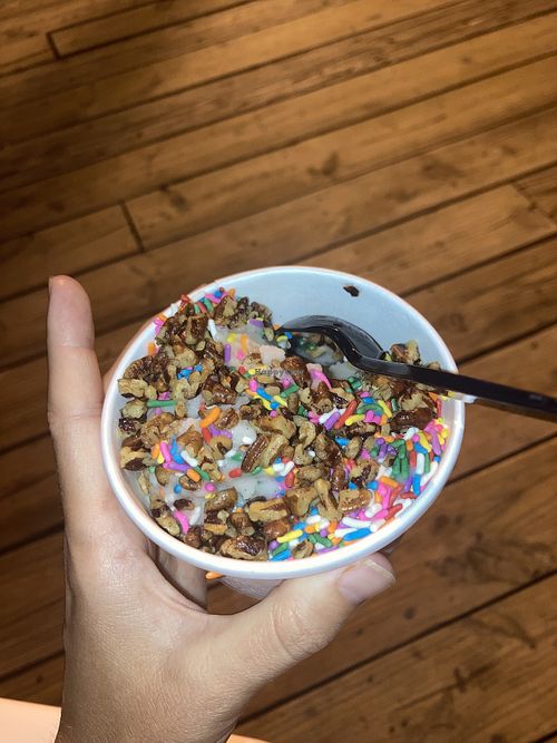 Vegan vanilla with sprinkles and pecans  at The Salty Dog in Hilton Head Island