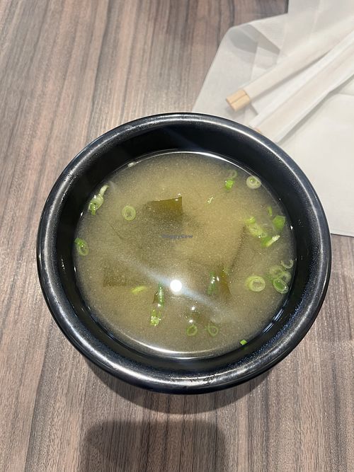 Miso soup #Veganuary at Wayo Delikatessen und Sushi Bistro in Dusseldorf