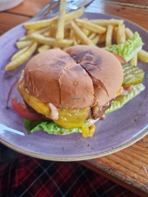 Vegan burger at Hungry Horse - Sherwood Manor in Nottingham