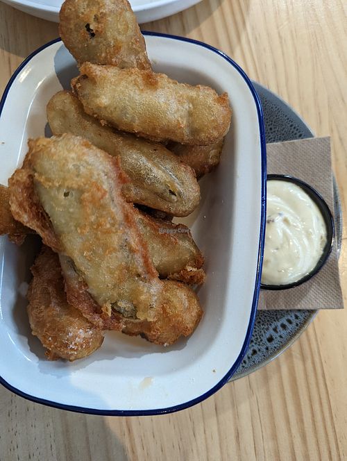 Beer battered pickles at Communion Brewing Co in Burnie