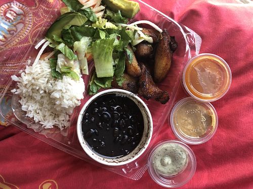 Vegan plato  at Pica Pica Arepa Kitchen in San Francisco