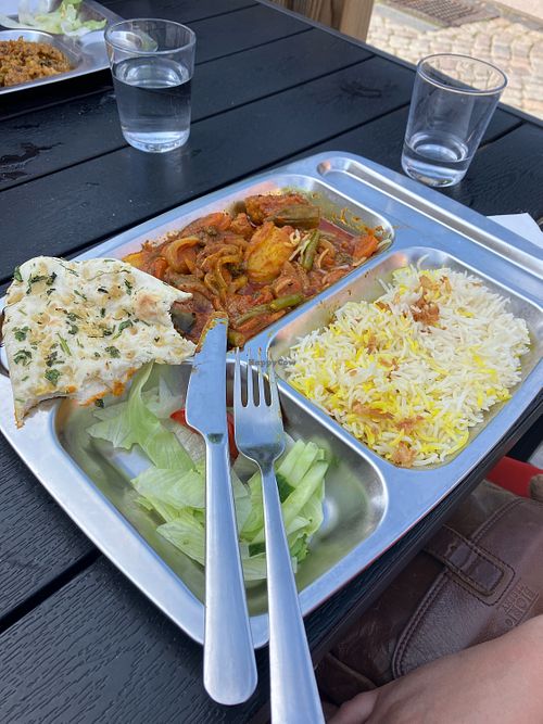 Flavourful and delicious, ordered extra spicy, recommend.   at Gröna Äpplet in Kivik