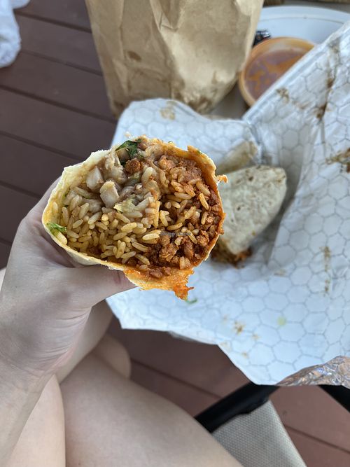 Burrito with Vegan Chorizo  at Lupe's 55 Cantina Mexican Grill in Hampton