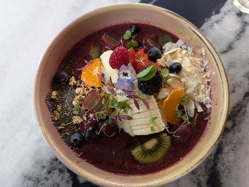 Acai bowl at Feather & Heart in Brentford