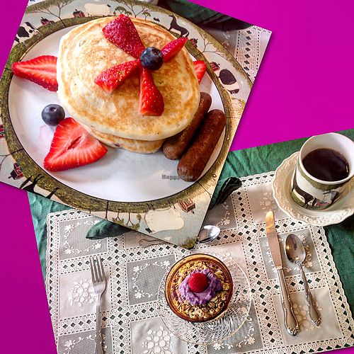 Best pancakes ever! at The White Pig Bed and Breakfast in Schuyler