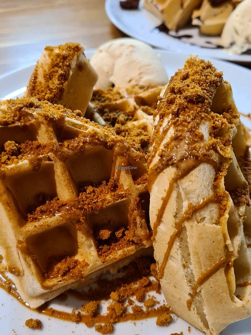 Biscoff waffle at Waffle Inn Paignton in Paignton