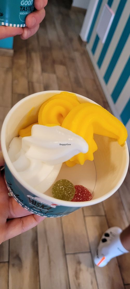 Lemon and mango icecream at Janko in Metka in Tolmin