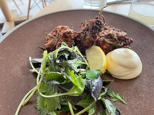 Vegan and gluten free pakora   at The Wild Café in Newquay
