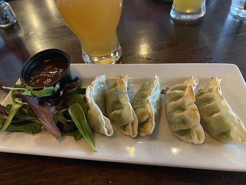Kale potstickers  at Moby Dick Brewing in New Bedford