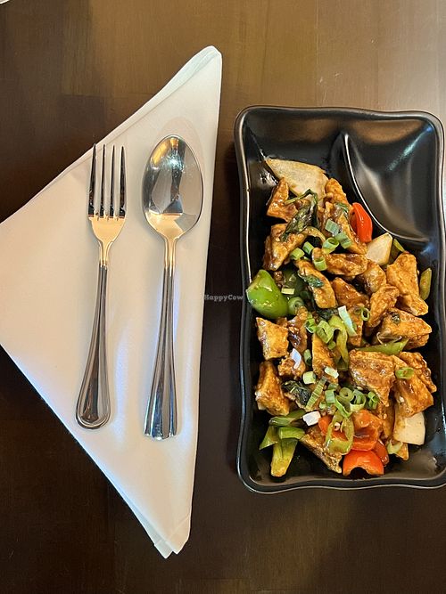 Tofu chili basil  at Aroma Thai & Oriental in Valley Cottage