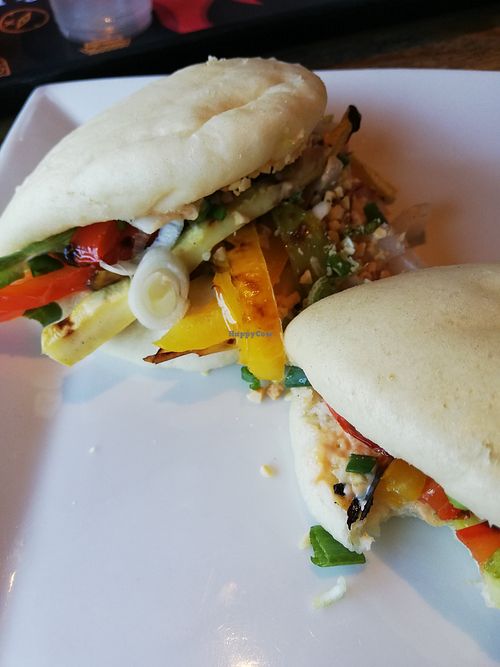 Vegan bao buns at Goody's Burger House in Lamia