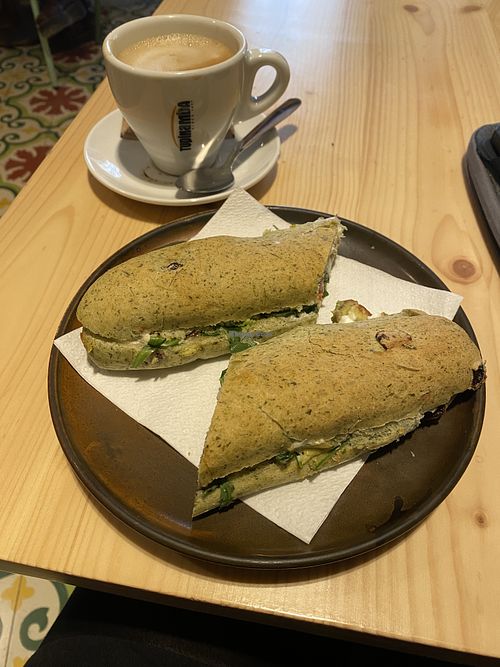 Avocado Baguette   at Santa Vegana in Barcelona